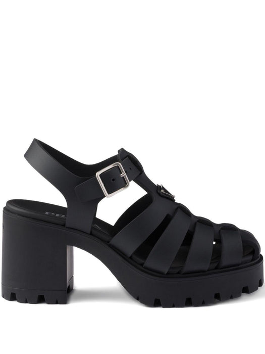 90mm metal buckle platform sandals 1X267O F 090 3LKKF0002 PRADA 