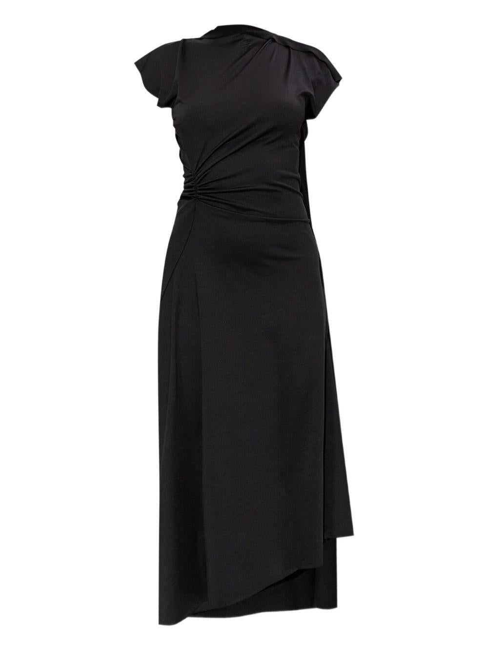 asymmetrical draped dress 1325JDR006471A 9459 VICTORIA BECKHAM 
