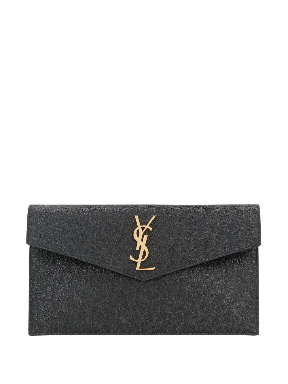 medium logo-plaque clutch bag 565739 1GF0J1000 SAINT LAURENT 