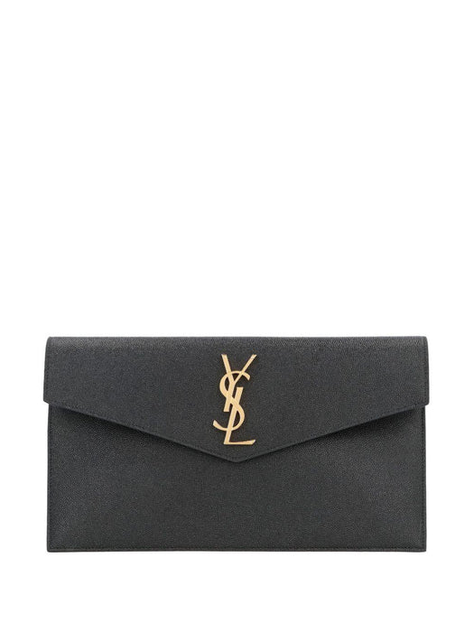 medium logo-plaque clutch bag 565739 1GF0J1000 SAINT LAURENT 