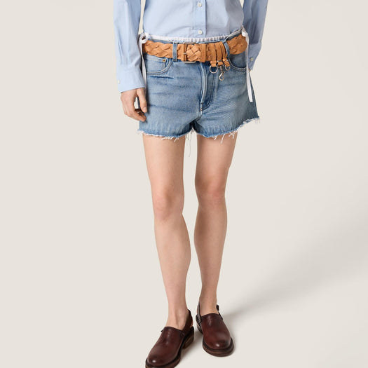 Washed denim shorts GWP609 S OOO 192WF0013 MIU MIU 