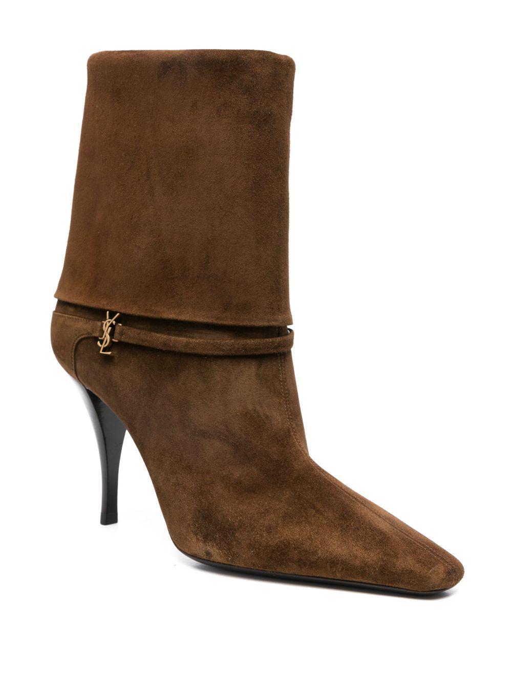 85mm folded boots 801393 0LI002701 SAINT LAURENT 