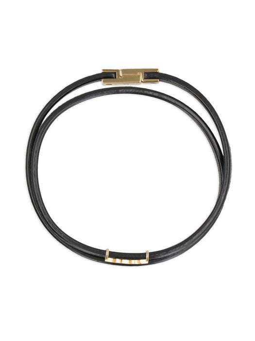 double-wrap leather bracelet 745602 BL40J1000 SAINT LAURENT 