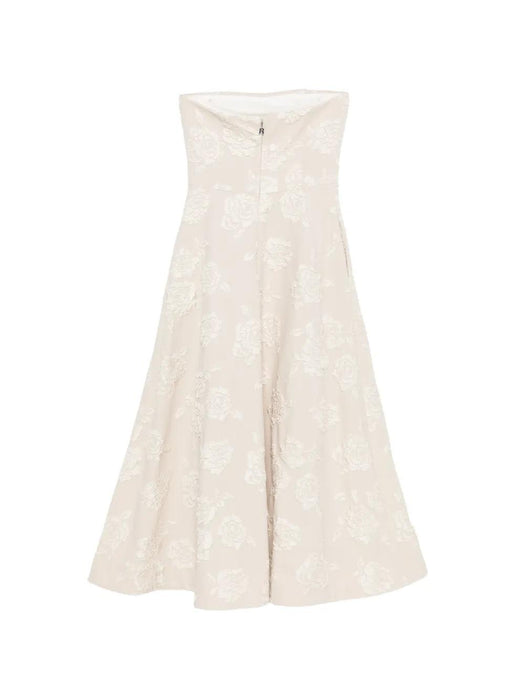 Floral-detail Strapless Midi Dress 1162572107  ROTATE 