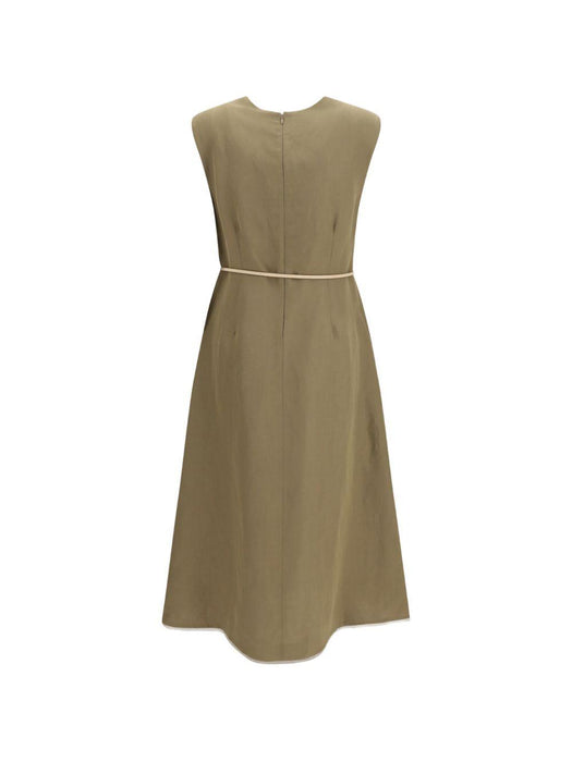 V-neck belted midi dress ABD276F620M148 1275 FABIANA FILIPPI 