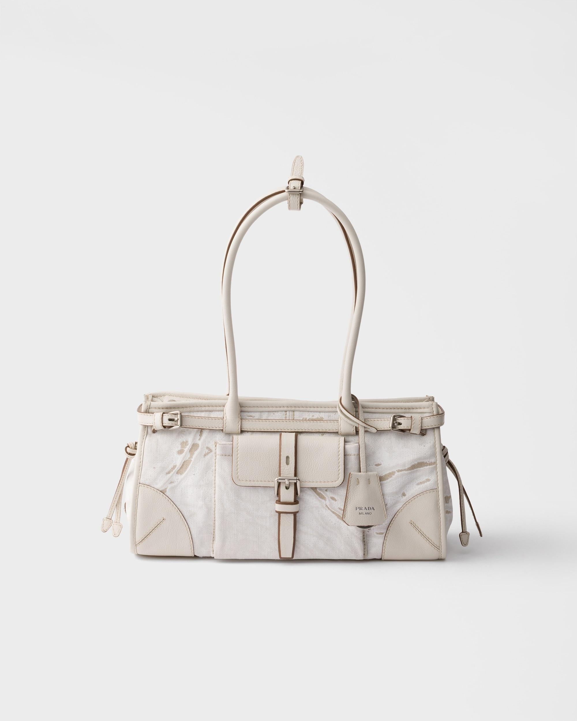 Bonnie medium printed linen handbag 1BA426 V OTM V OTM 2FPTF0009 PRADA 