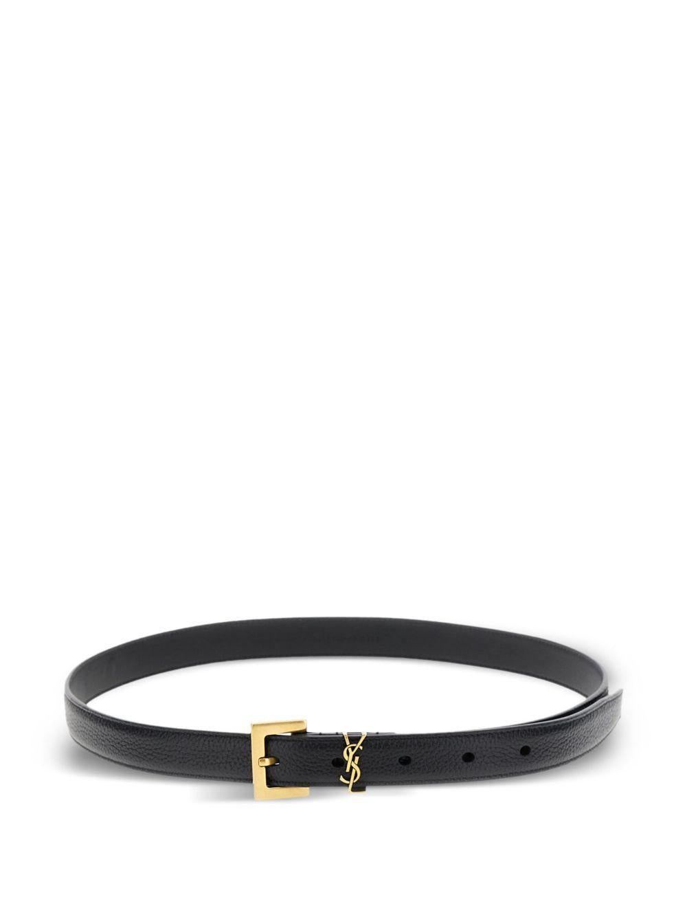 Cassandre grained-leather belt 554465 DTI0W1000 SAINT LAURENT 