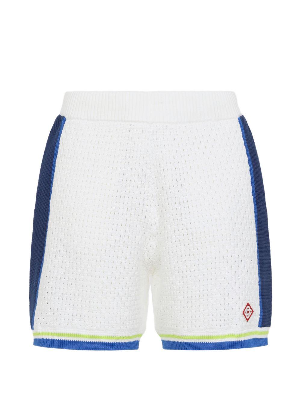 stripe logo shorts M-SS26-KW-1311-01 WHITE / BLUE CASABLANCA 