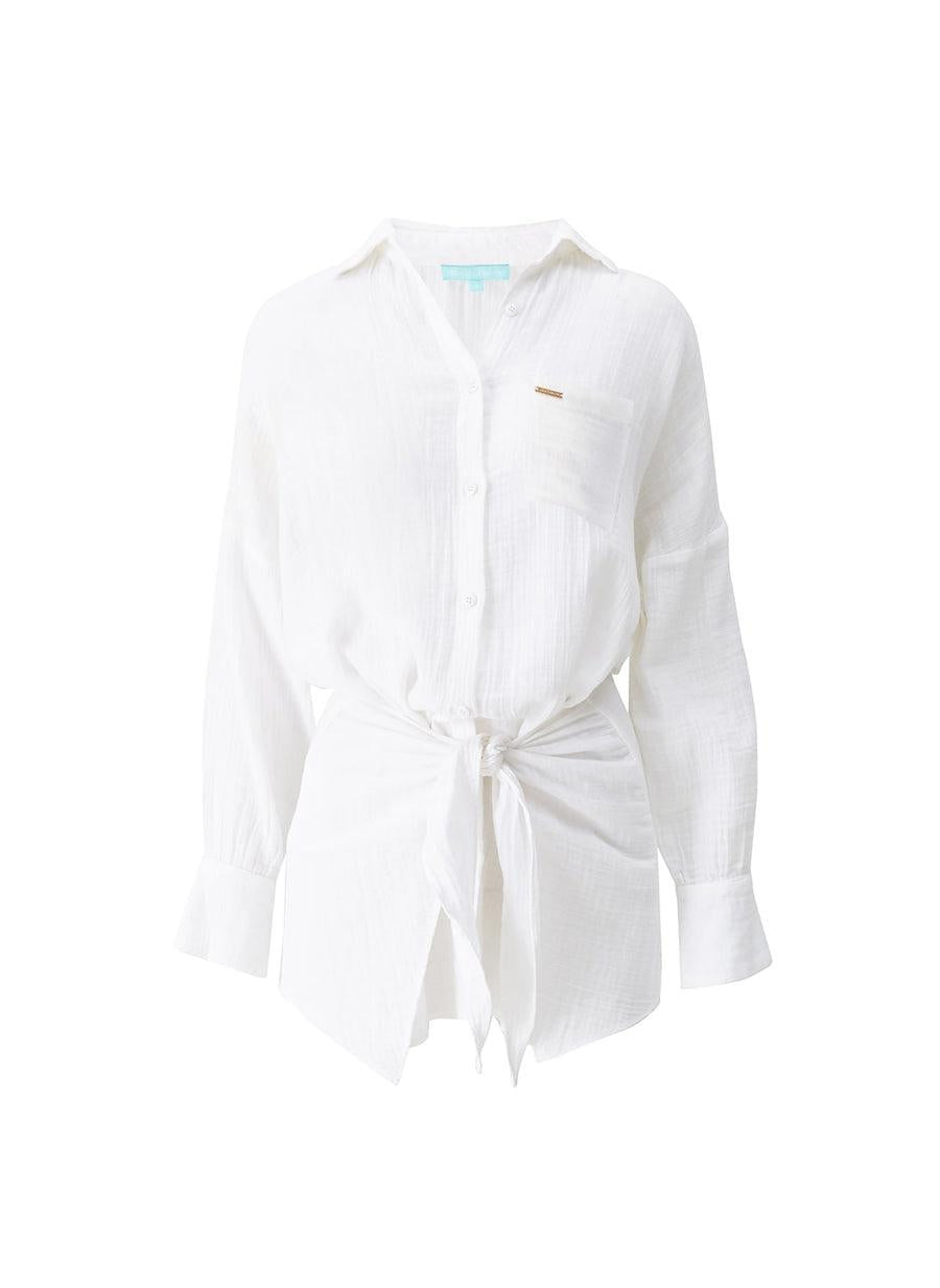 Sara White Dress SARA CR WHT MELISSA ODABASH 