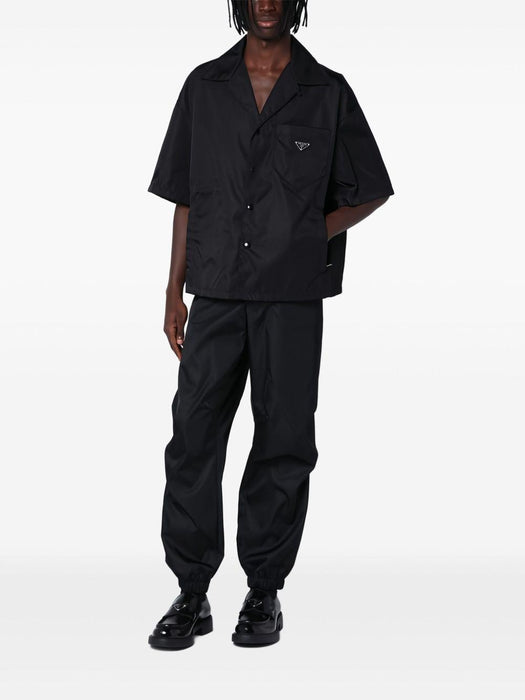 triangle-logo bowling shirt SC449 S OOO 1WQ8F0002 PRADA 