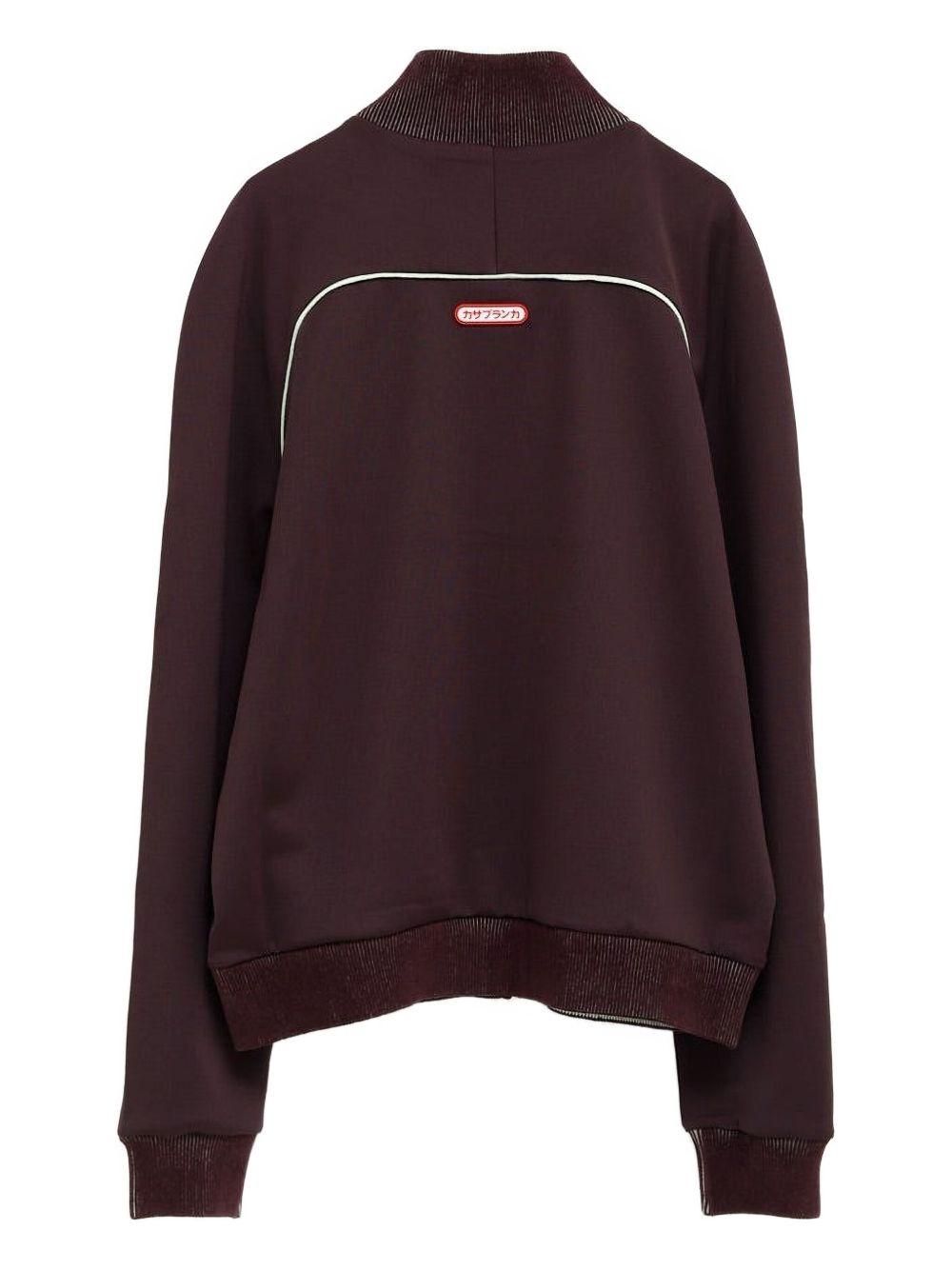 Tricot track jacket M-AW25-JTP-422-01 AUBERGINE CASABLANCA 