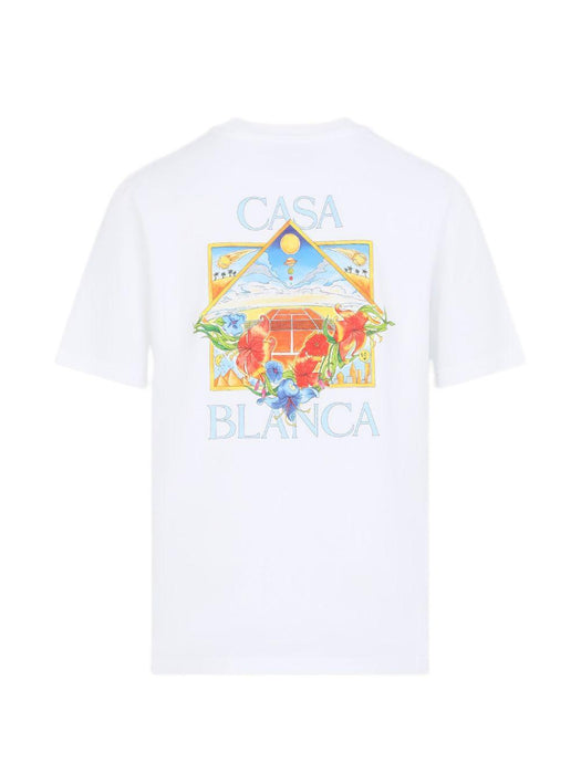 floral-print T-shirt M-SS26-JTS-001-13 FLOWER COURT ICON CASABLANCA 