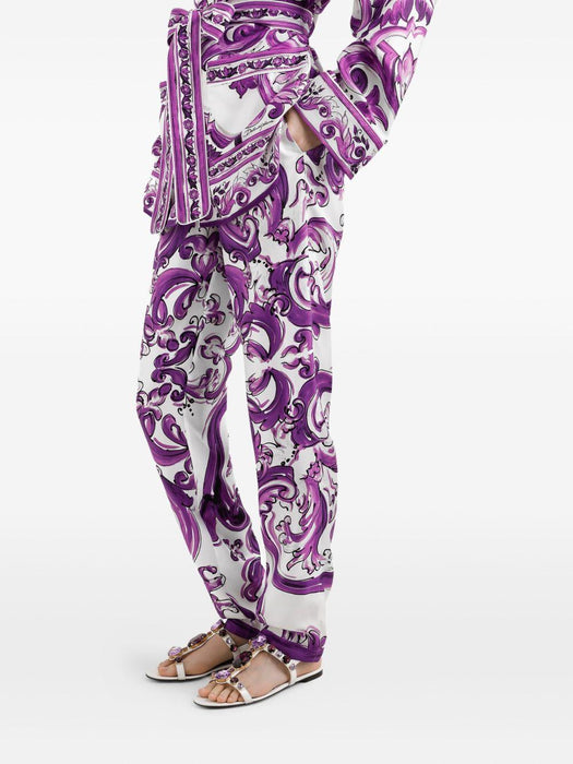 silk trousers FTC4TT HI1S6H15DQ DOLCE & GABBANA 