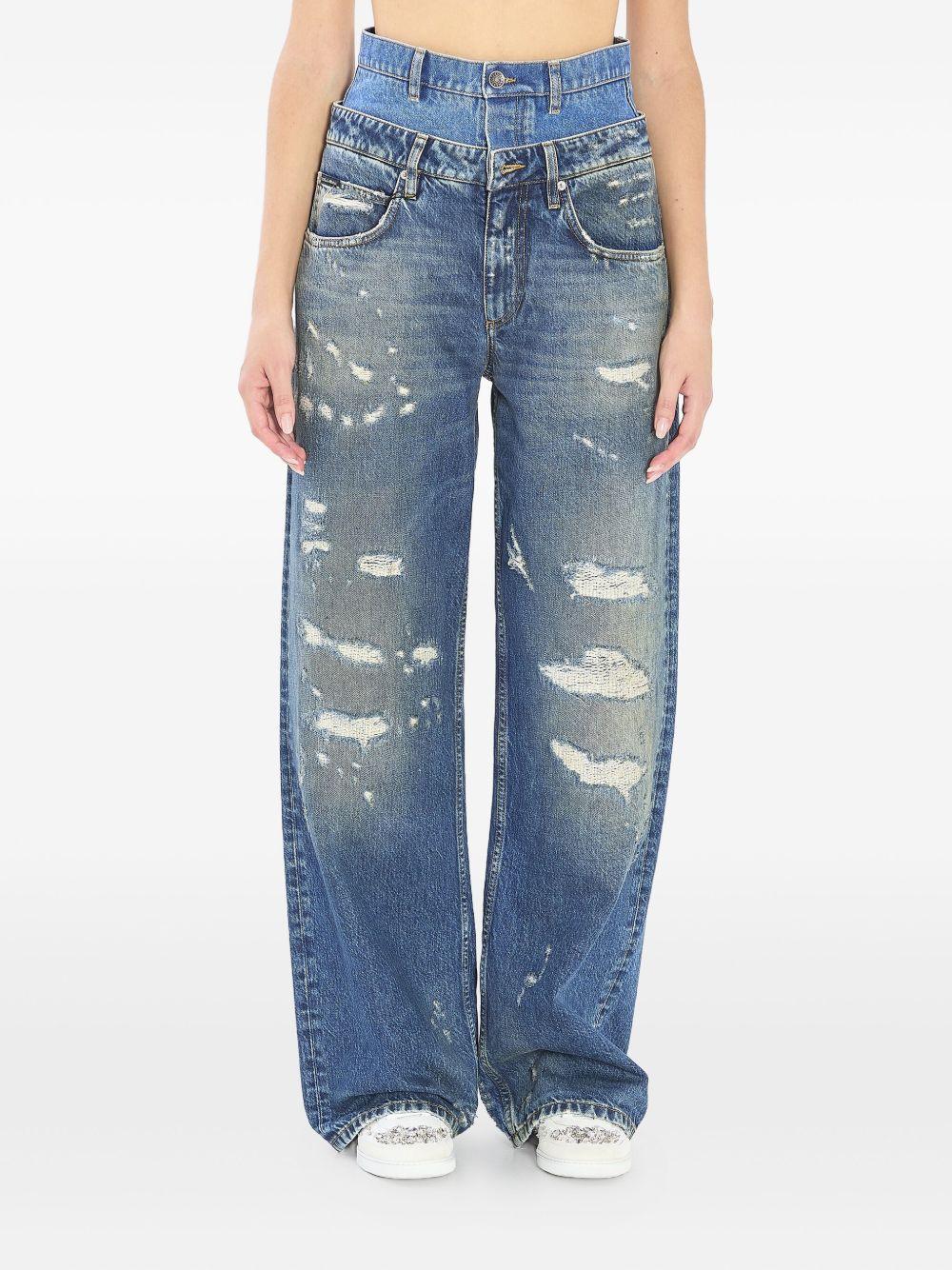 double-waist distressed jeans FTDGSD G8OH5S9001 DOLCE & GABBANA 
