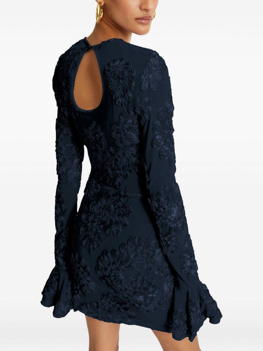 3D floral mesh mini dress 114218340 340 ROTATE 