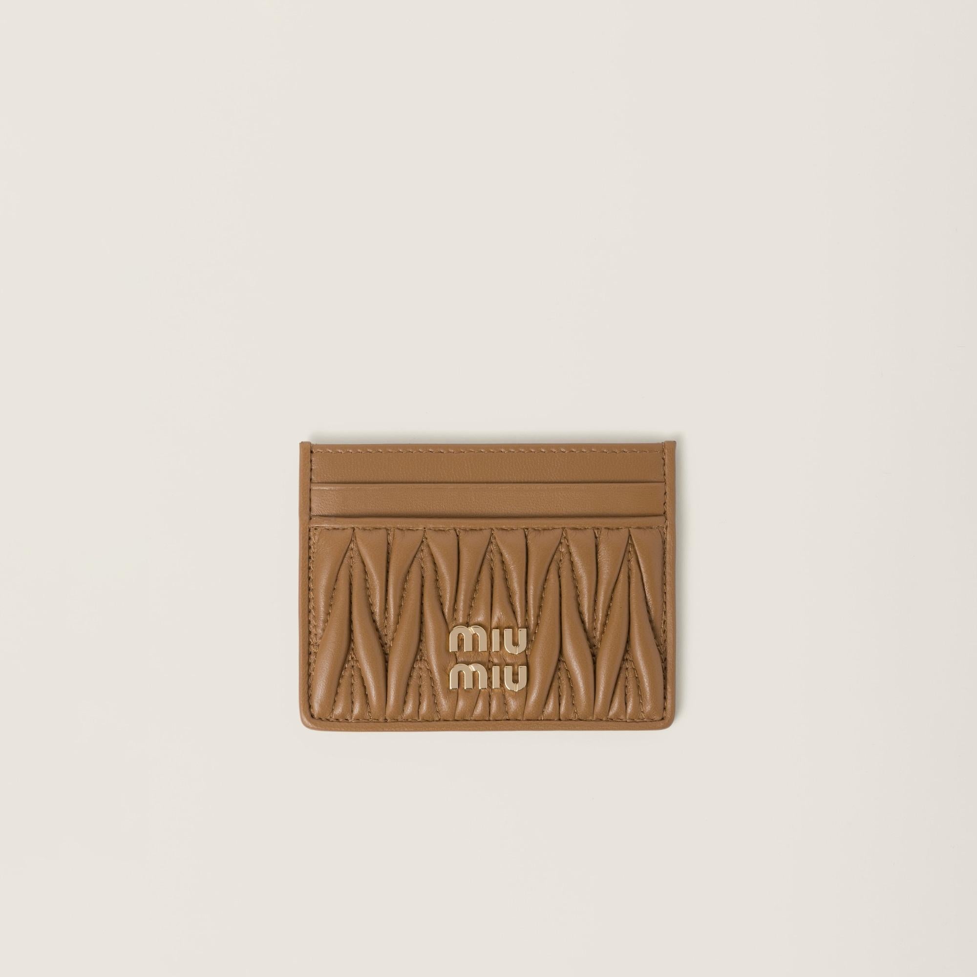 Matelassé nappa leather card holder 5MC076 AFPPF098L MIU MIU 