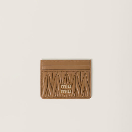 Matelassé nappa leather card holder 5MC076 AFPPF098L MIU MIU 