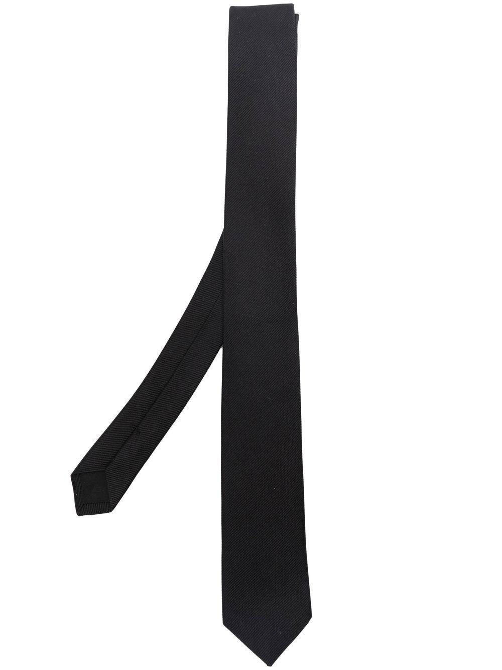 textured silk tie<BR/><BR/><BR/><BR/> 720095 3Y0431000 SAINT LAURENT 