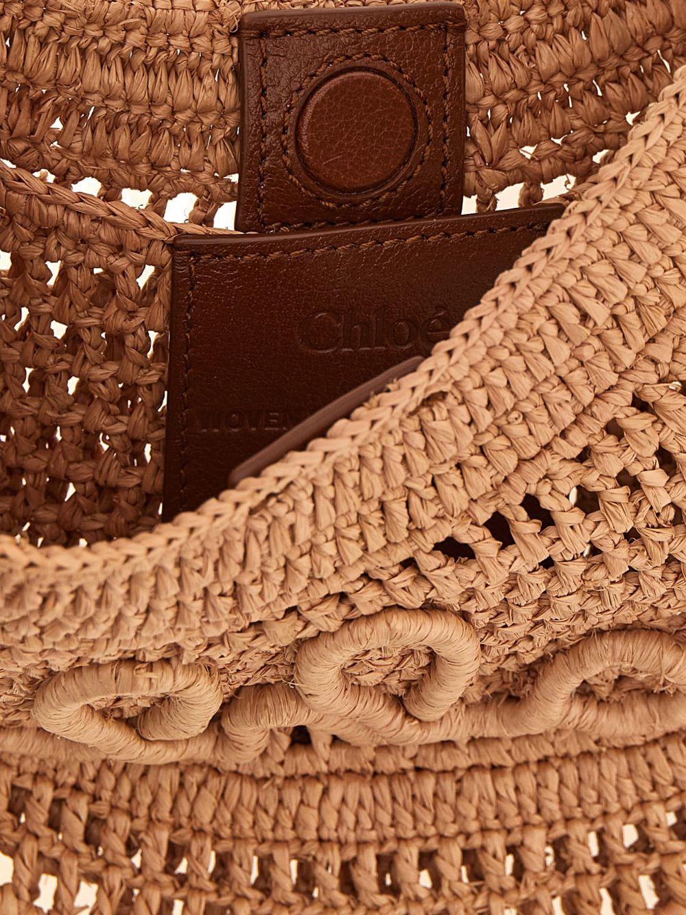 mini Summer Banana raffia tote bag 26UP782P08 24M CHLOÉ 