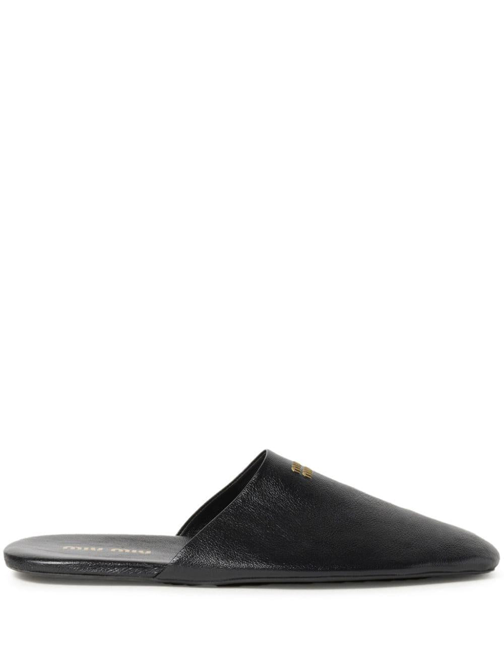 leather slippers 5S322E F A005 3AP6F0002 MIU MIU 