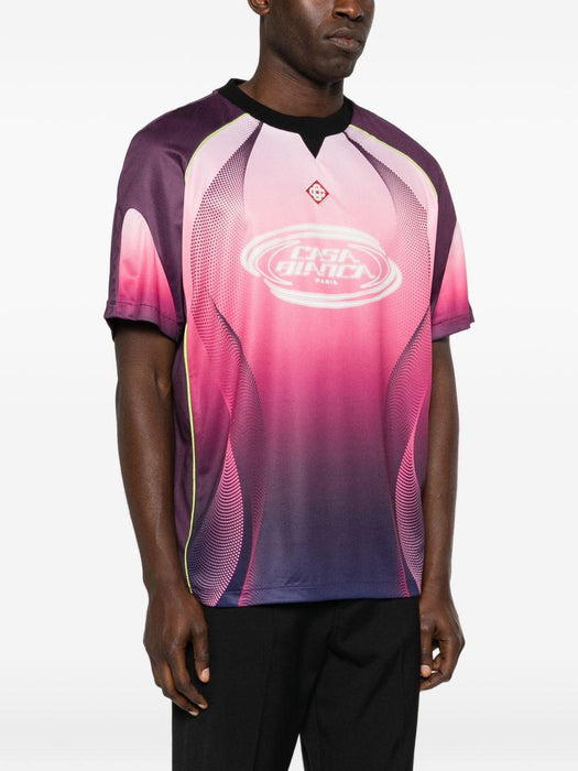 Aubergine gradient short-sleeve T-shirt M-SS26-JTP-353-01 AUBERGINE GRADIENT CASABLANCA 