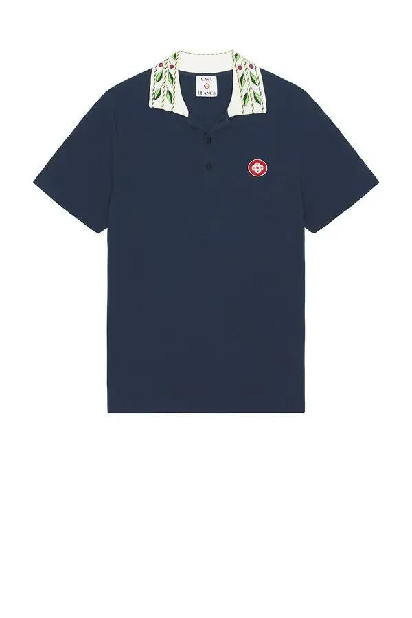 Classic Laurel Pique Polo MPF25-JTP-243-02 NAVY CASABLANCA 
