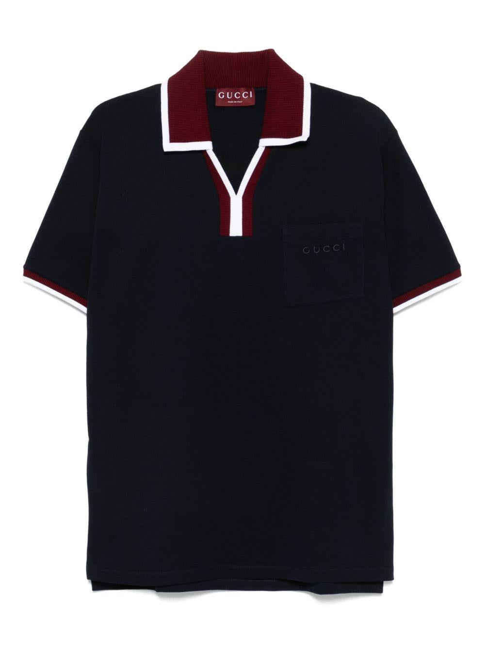 pocket-trimmed tipped polo shirt 829434 XJHEF4794 GUCCI 