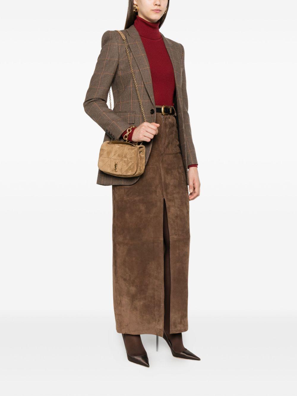 Jamie 4.3 quilted suede shoulder bag<BR/> 806025 1U8073194 SAINT LAURENT 