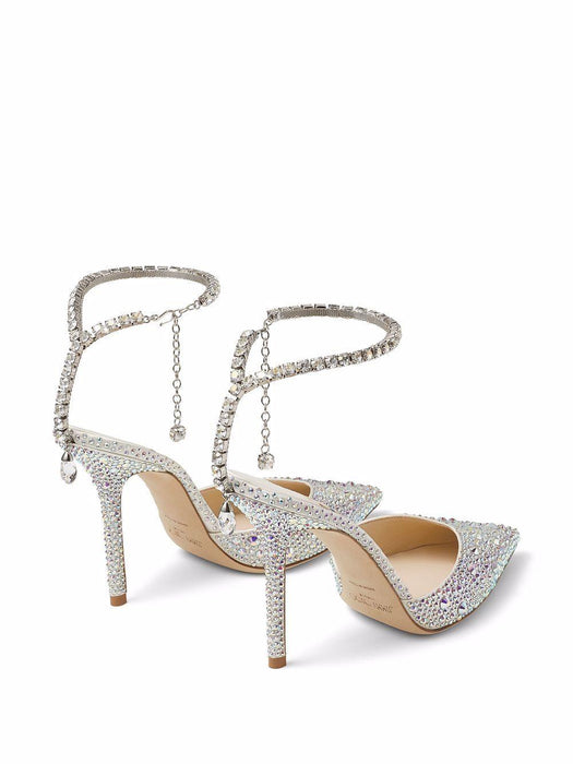 Saeda 100mm pumps SAEDA 100 BAM IVORY/CRYSTAL JIMMY CHOO 