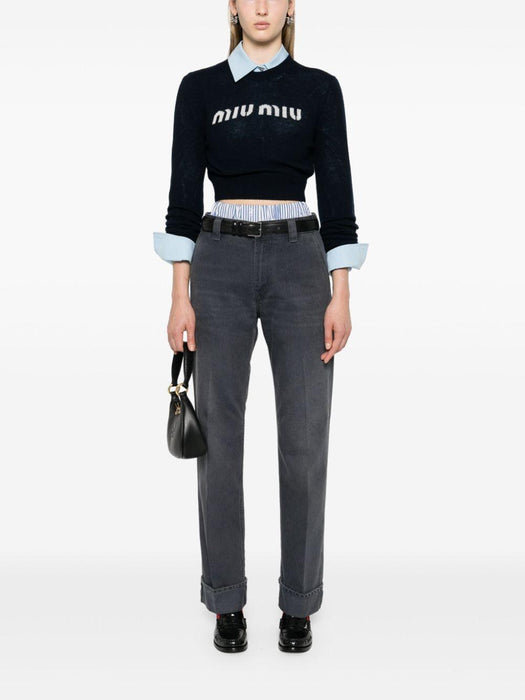 mid-rise straight-leg trousers MP1820 S OOO 15EFF0031 MIU MIU 