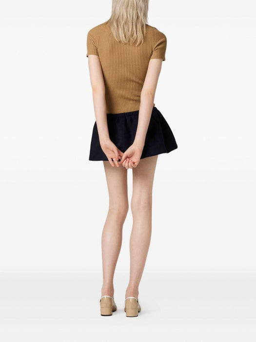 ribbed trimmed polo sweater MMLB74 S OOO 1747F0036 MIU MIU 