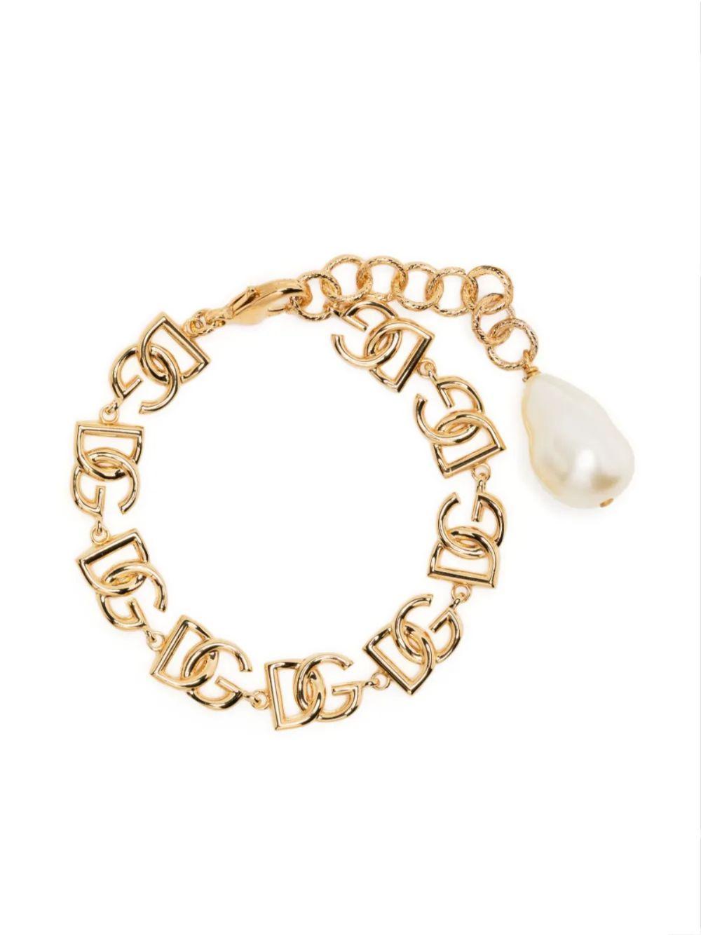 logo-plaque polished-finish bracelet WBP6L3 W1111ZOO00 DOLCE & GABBANA 