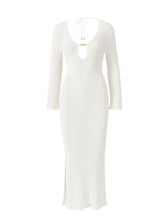 Casey White Dress CASEY CR WHT MELISSA ODABASH 