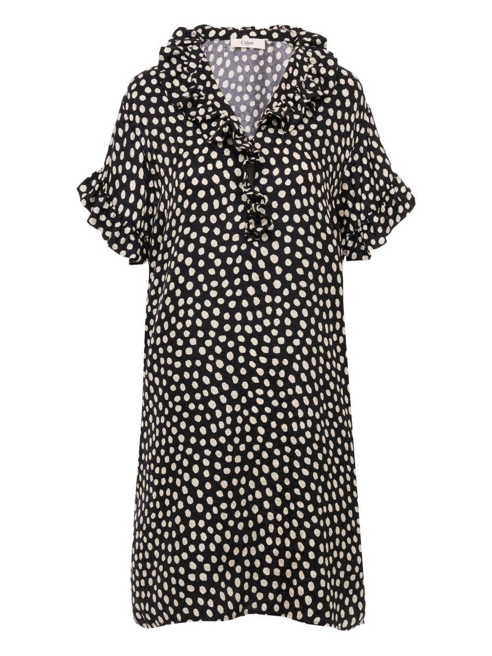 ruffled polka-dot dress 26SRO50300 915 CHLOÉ 