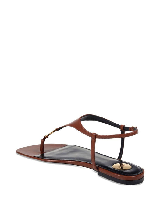 T-strap logo-embellished leather sandals 841570 AADF02603 SAINT LAURENT 