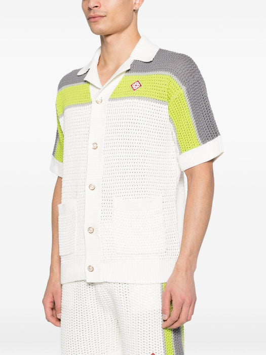 short-sleeve button shirt M-SP26-KW-1207-01 WHITE CASABLANCA 