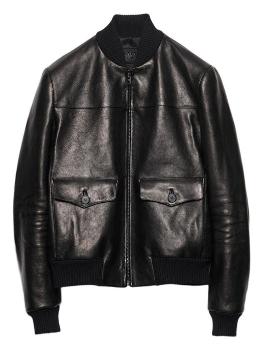 leather bomber jacket UPW580 S OOO 17UAF0002 PRADA 