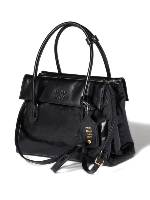 Solitaire leather tote bag 5BA302 V OWO US0F0002 MIU MIU 