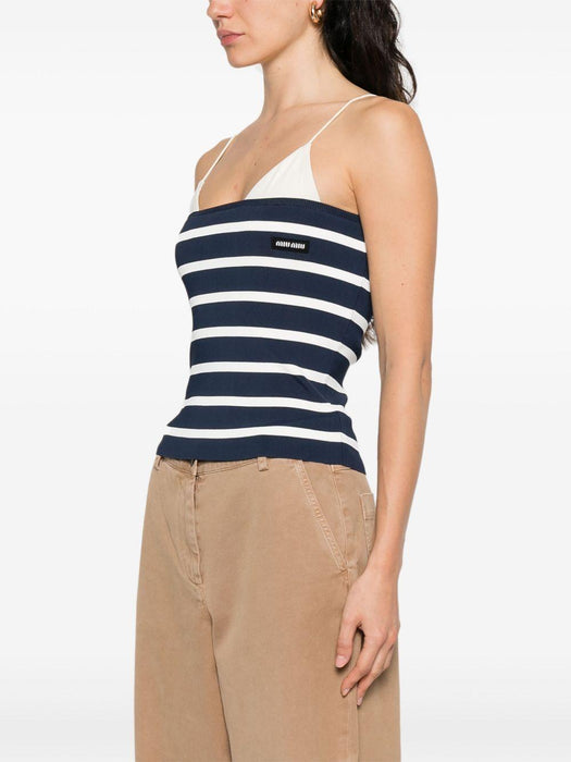 striped top MMV285 S OOO 17NCF0761 MIU MIU 