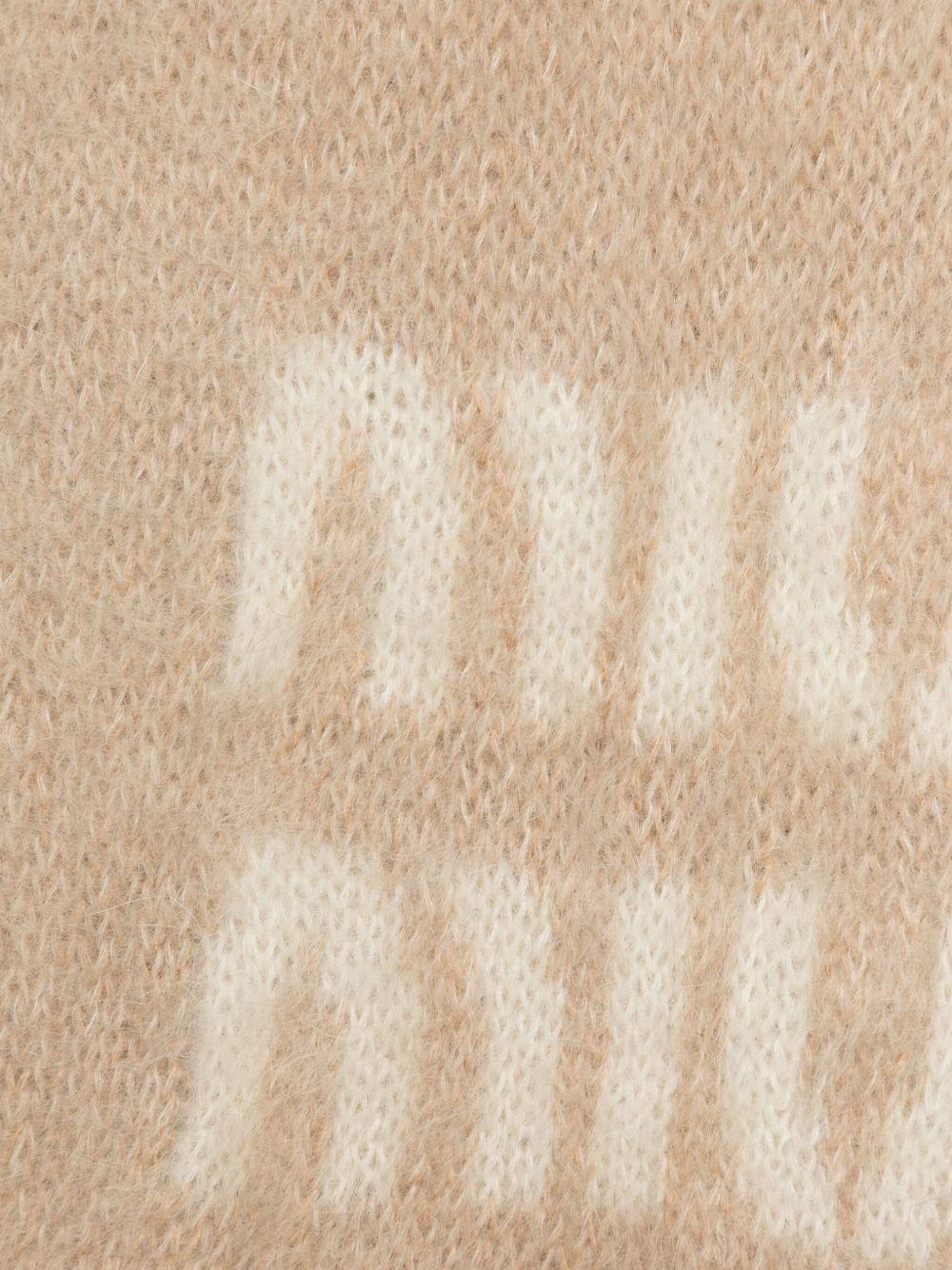 logo-jacquard fringed scarf 5FS062 2CQDF0018 MIU MIU 