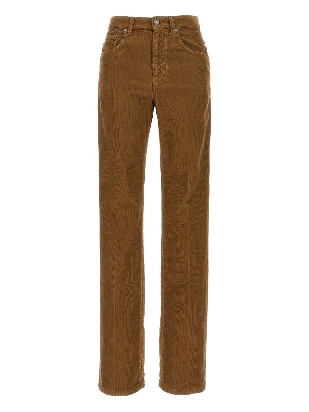pleat-detail corduroy trousers 705103 Y29IA2423 SAINT LAURENT 