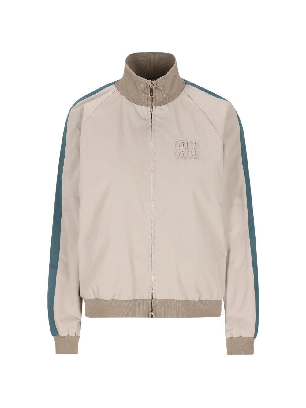 striped logo jacket ML1466 S OOO 19CTF0D3K MIU MIU 
