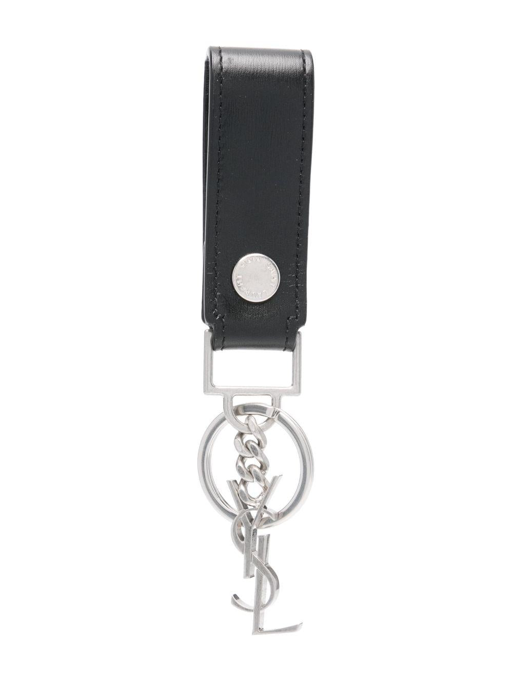 monogram leather keyring 518323 0SX0E1000 SAINT LAURENT 