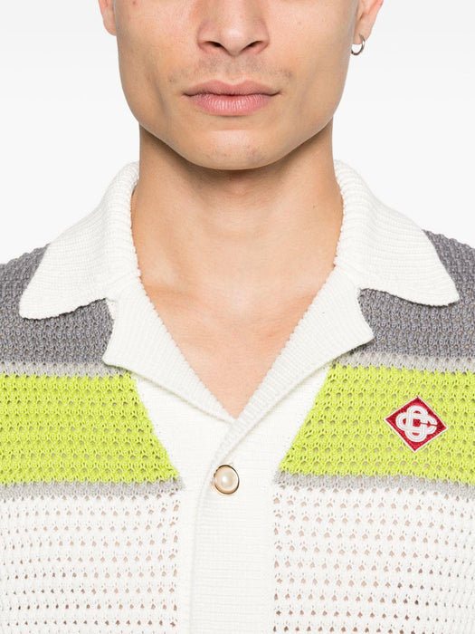 short-sleeve button shirt M-SP26-KW-1207-01 WHITE CASABLANCA 