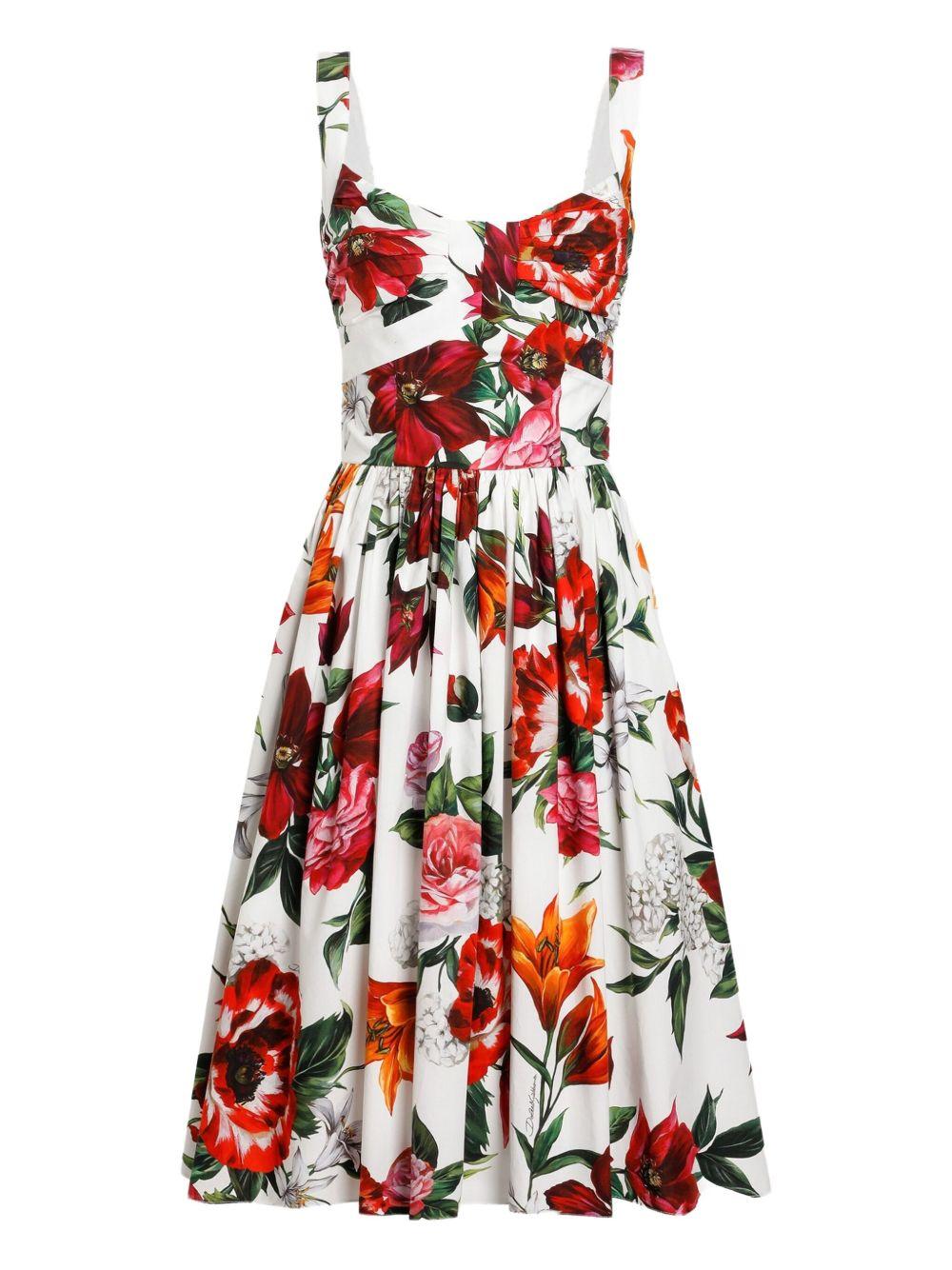 floral-print midi dress F6TVJT HS5TQHA5PB DOLCE & GABBANA 