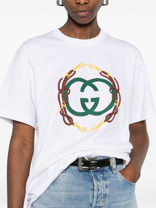 logo-print T-shirt 837959 XJHMY9081 GUCCI 