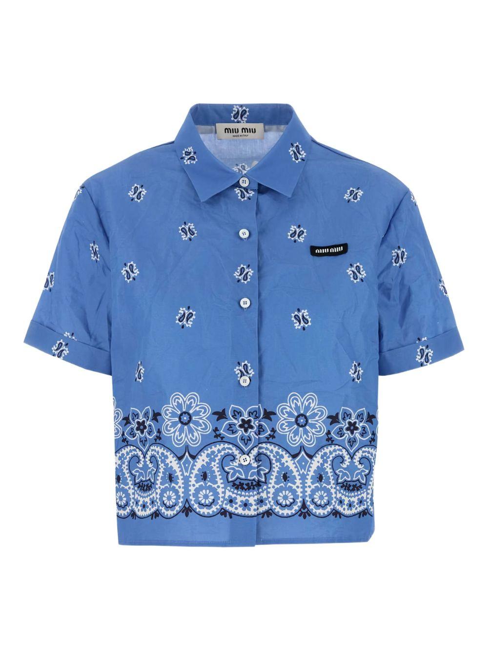 paisley-print poplin shirt MK1951 S OOO 17XXF061M MIU MIU 