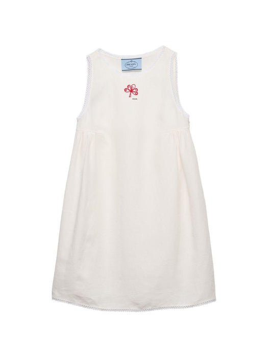Embroidered slubbed canvas Mini-dress P3S60R S OOO 122GF0009 PRADA 