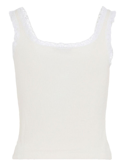 lace-trimmed ribbed top MJT715 S OOO 17Z9F0304 MIU MIU 