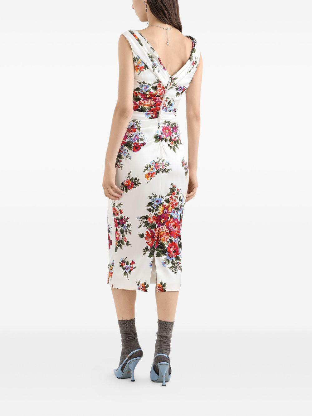 floral V-neck dress F612RT FSICEHA5ZO DOLCE & GABBANA 